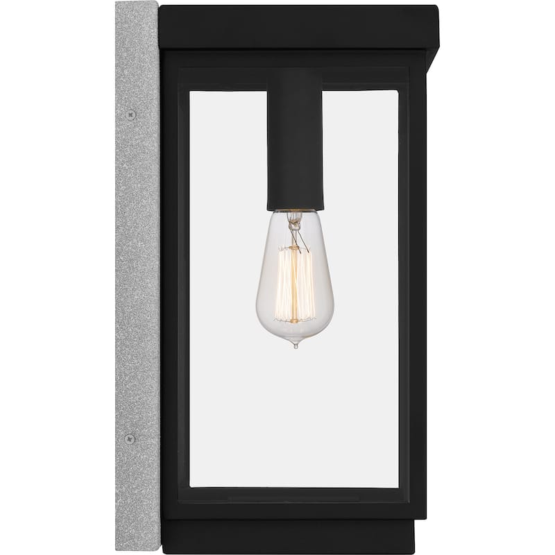 Ezra 1-Light Earth Black Outdoor Wall Lantern