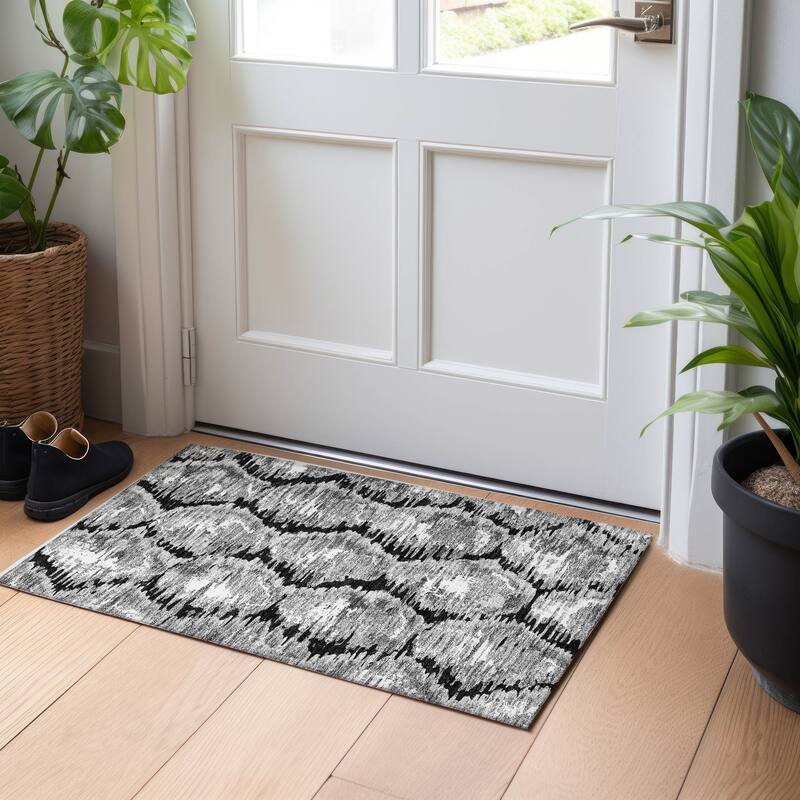 Premium Washable Super Soft Modern Abstract Mayfield Rug - Black - 1' 8" x 2' 6" - Rectangle