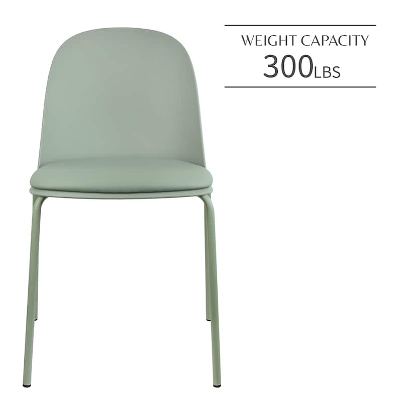 Set of 4 Plastic Dining Chairs Padded Seat Cushion For Kitchen Outdoor Patio Office Waiting Room Breakroom Guest