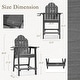 preview thumbnail 21 of 38, Tall Adirondack Chairs Set of 2 with handrails and connecting plates - 28.3"L x 22.6"W x 48.8"H