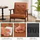 preview thumbnail 16 of 16, Costway Mid Century Accent Chair Tufted Reading Armchair Solid Rubber - See Details