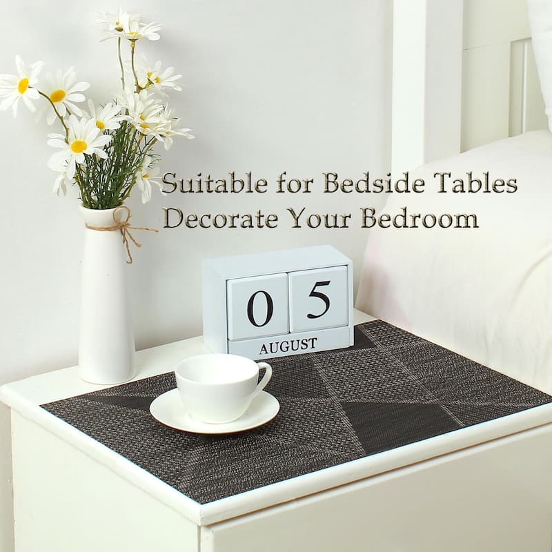 Set of 4 Non Slip Insulation Mats for Kitchen Dining Table 18" x 12"
