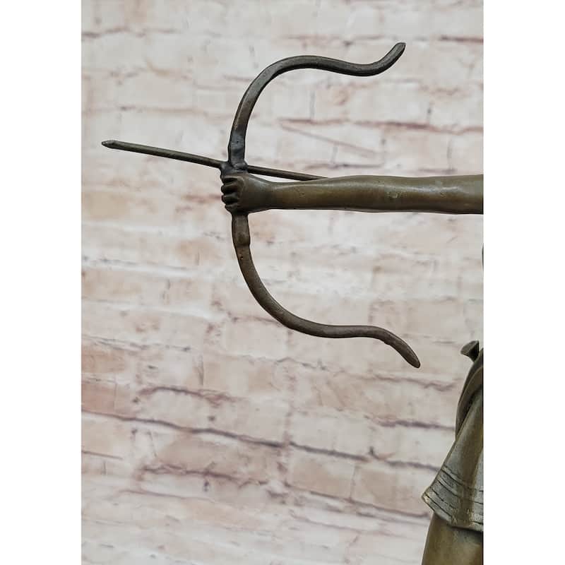 Signed Original Goddess Of Hunt Diana The Huntress Bronze Sculpture Statue Art