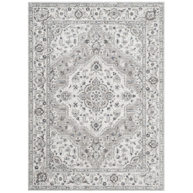 Home Dynamix Belmar Sterling Traditional Area Rug - 6'6"x9'6" - Grey/Ivory