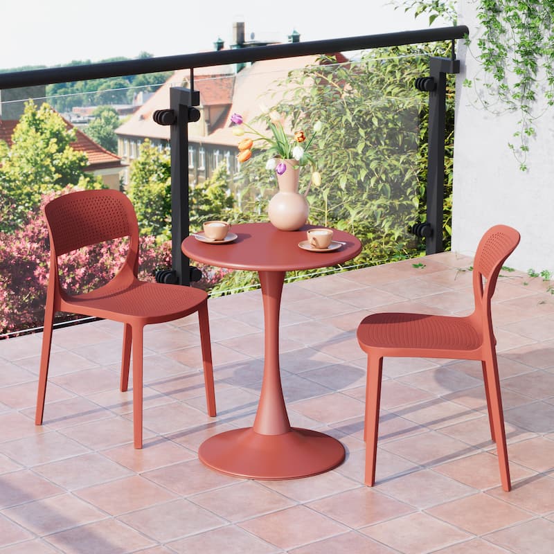 Frond and Form Outdoor Stacking Dining Side Chair (Set of 2)