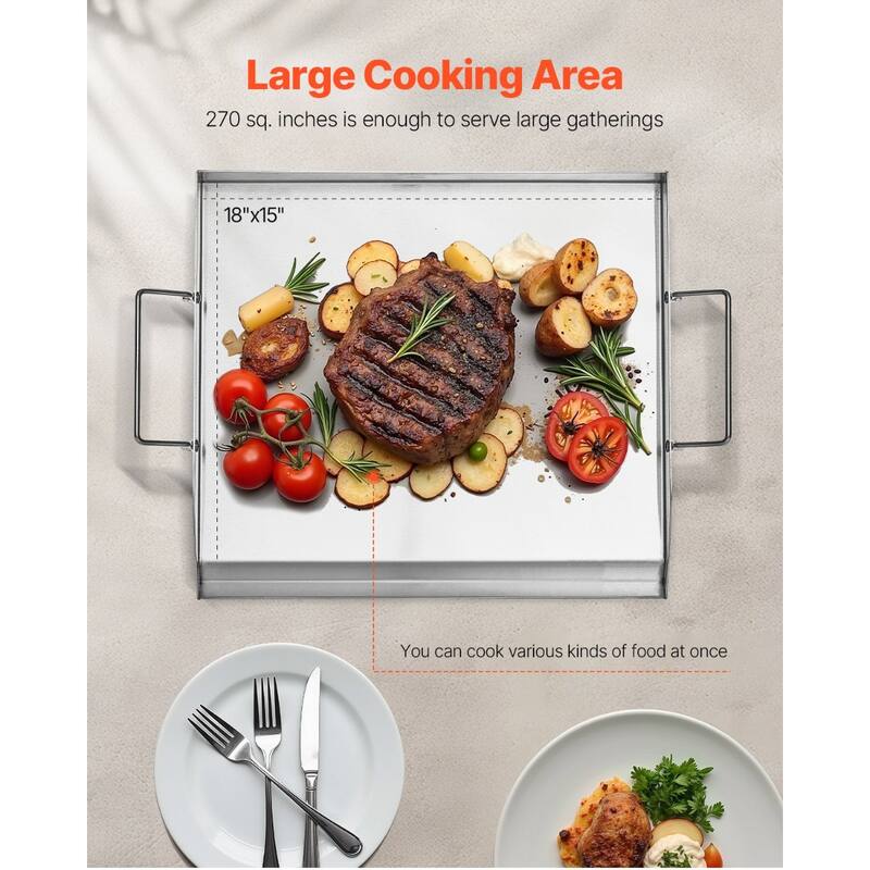 Flat Top Griddle Universal BBQ Grill Pan Cookware