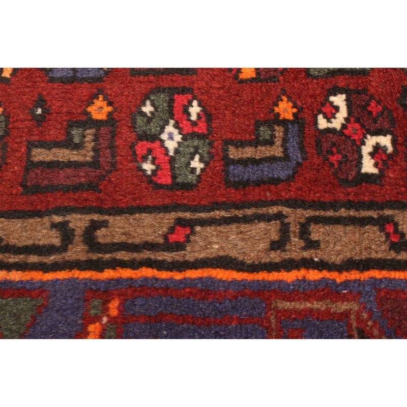 ECARPETGALLERY Hand-knotted Andelz Red Wool Rug - 4'2 x 6'9
