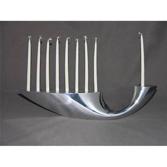 Nambe Illume Menorah Hanukkah Menorah Candle Holder