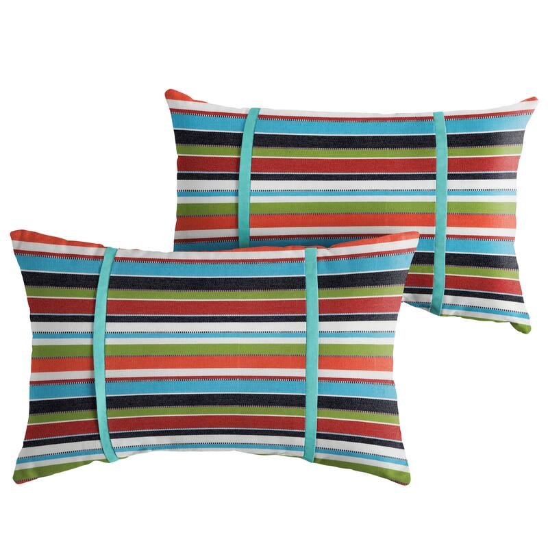 Sorra Home Sunbrella Outdoor Double Petite Flange Pillow Set of 2