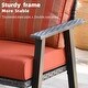 preview thumbnail 10 of 42, OVIOS Outdoor Steel Frame Bench Wicker Stripes Pattern Cushion Loveseat