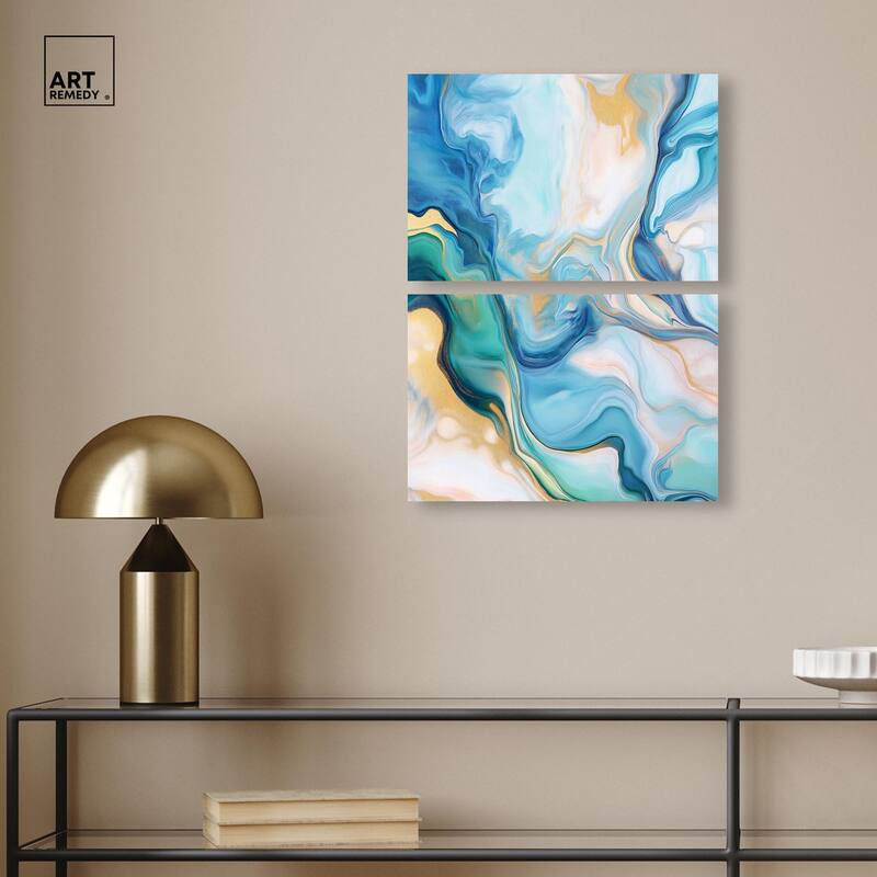 Visions Pastel II Canvas Set of 2 by Art Remedy, Gallery Wrapped