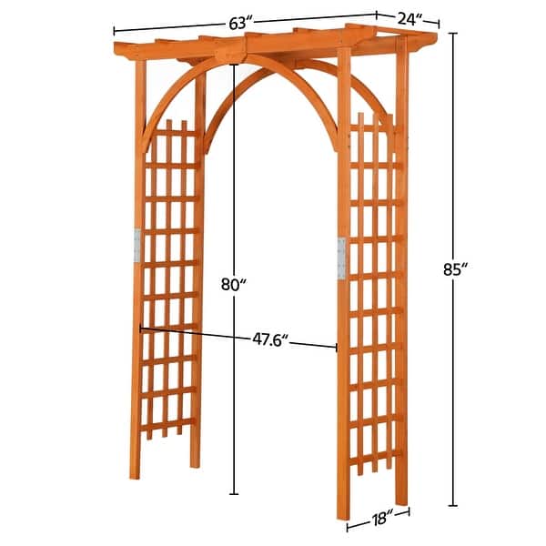 Yaheetech 85in Wood Arbor Arch Wedding Arches for Garden Patio Party ...