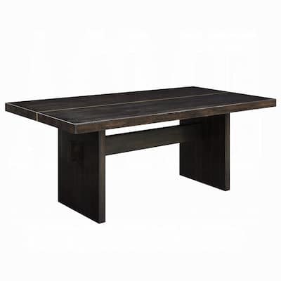 Vonn Dining Table, Wide Panel Legs, 80 Inch Rectangular Top, Black