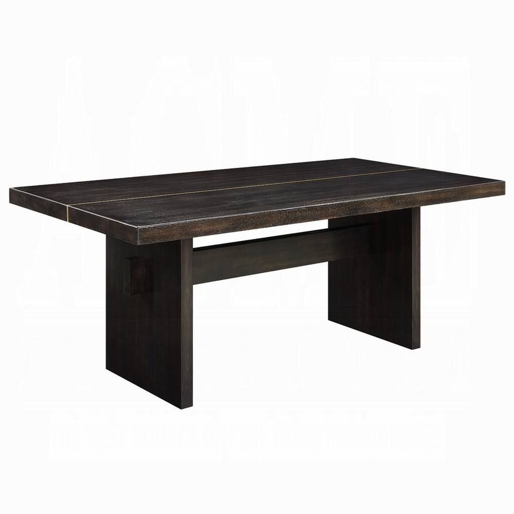 Vonn Dining Table, Wide Panel Legs, 80 Inch Rectangular Top, Black