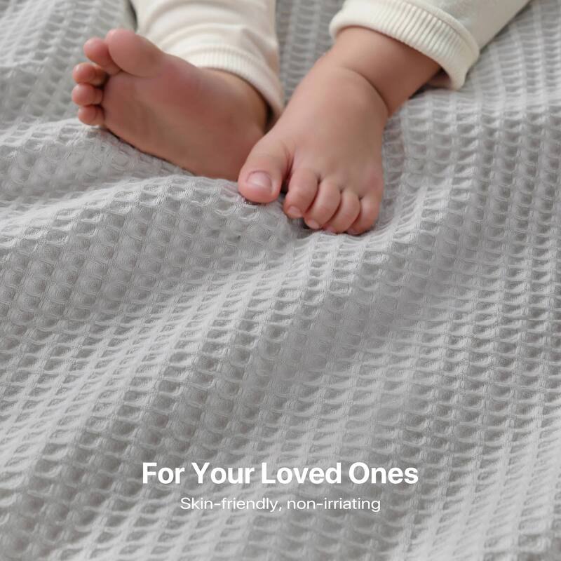 Madison Park Waffle Weave Cotton Blanket