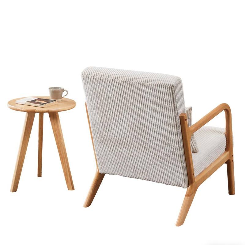 Mid-Century Modern Accent Chair&Coffee Table Set, Suitable for Living Rooms and Bedroom Relaxation Areas