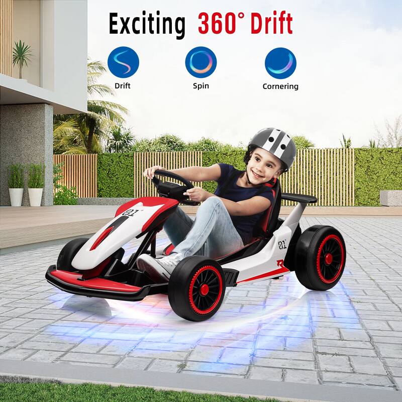 24V Electric Drift Go Kart for Kids 6-12 Best Gift