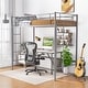 preview thumbnail 16 of 28, Costway Twin Size Loft Bed Heavy Duty Metal Loft Bed Frame with Safety