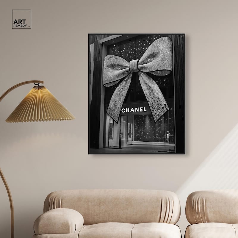 Big Bow Noir Store Canvas by Art Remedy