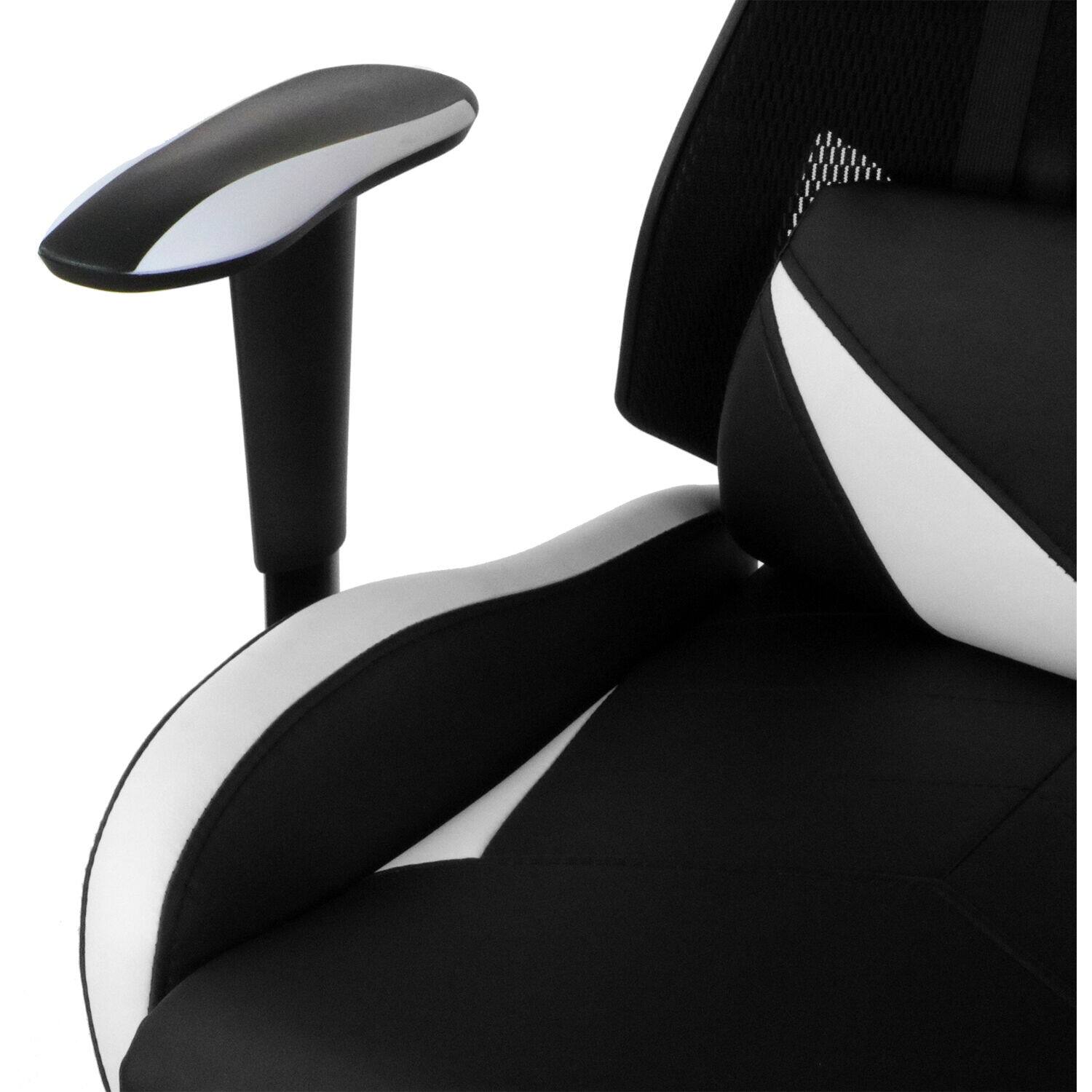 Hanover Commando Ergonomic HighBack Gaming Chair in Black and White
