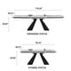 preview thumbnail 19 of 26, 110.23'' Extendable Rectangular Sintered Stone Dining Table For 8 -10 People