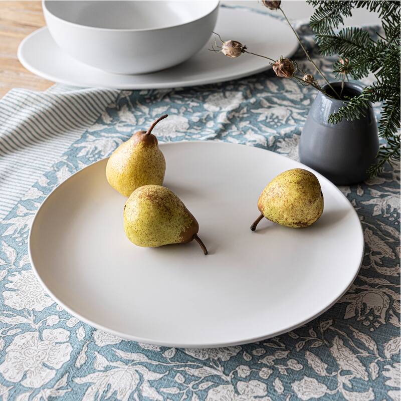 over&back Coupe Semi-Matte Stoneware 13" Round Serving Platter