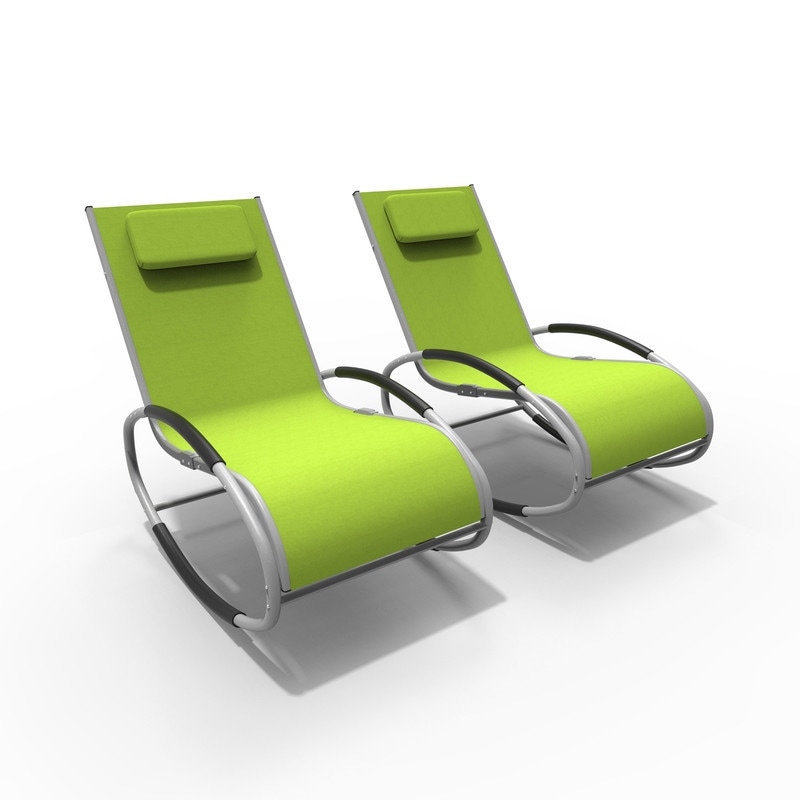 2-Piece Patio Rocking Chair Set for Outdoor Relaxation-image