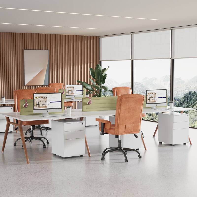Adjustable Desk Chair Executive Office Chair Computer Chair Ergonomic Mid Back with 360°Swivel, Home Office Desk Chair
