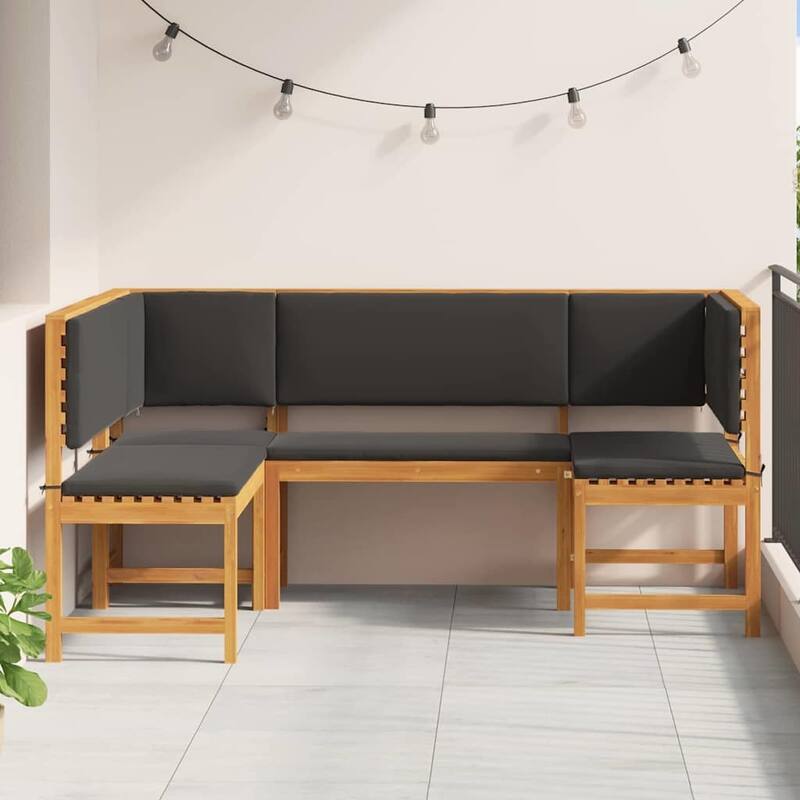 vidaXL Garden Bench Set Brown solid acacia wood - 20 x 35 x 30