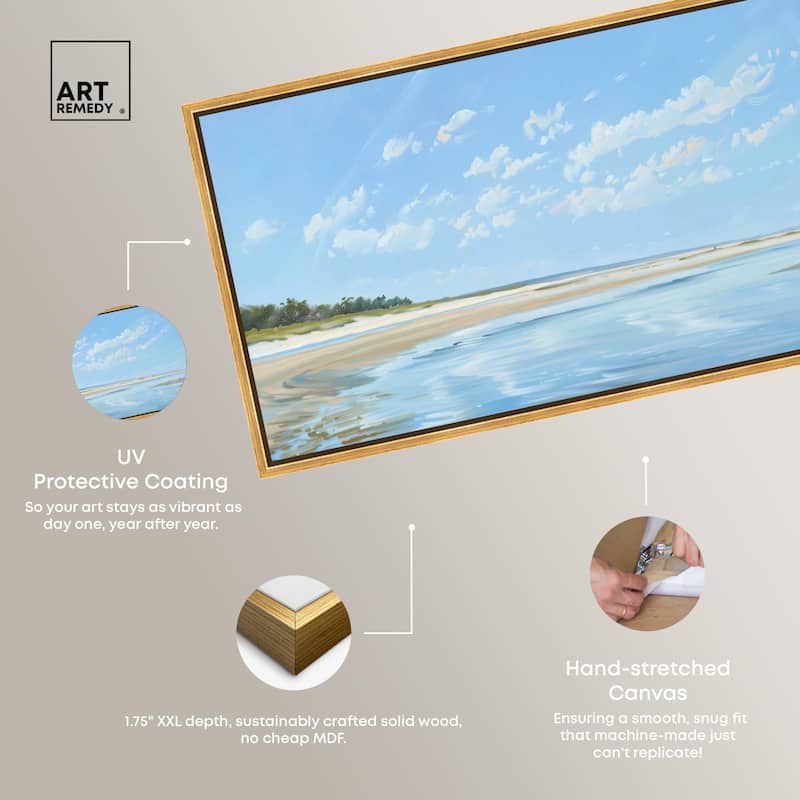 Beautiful Island Shore Panoramic Canvas by Art Remedy