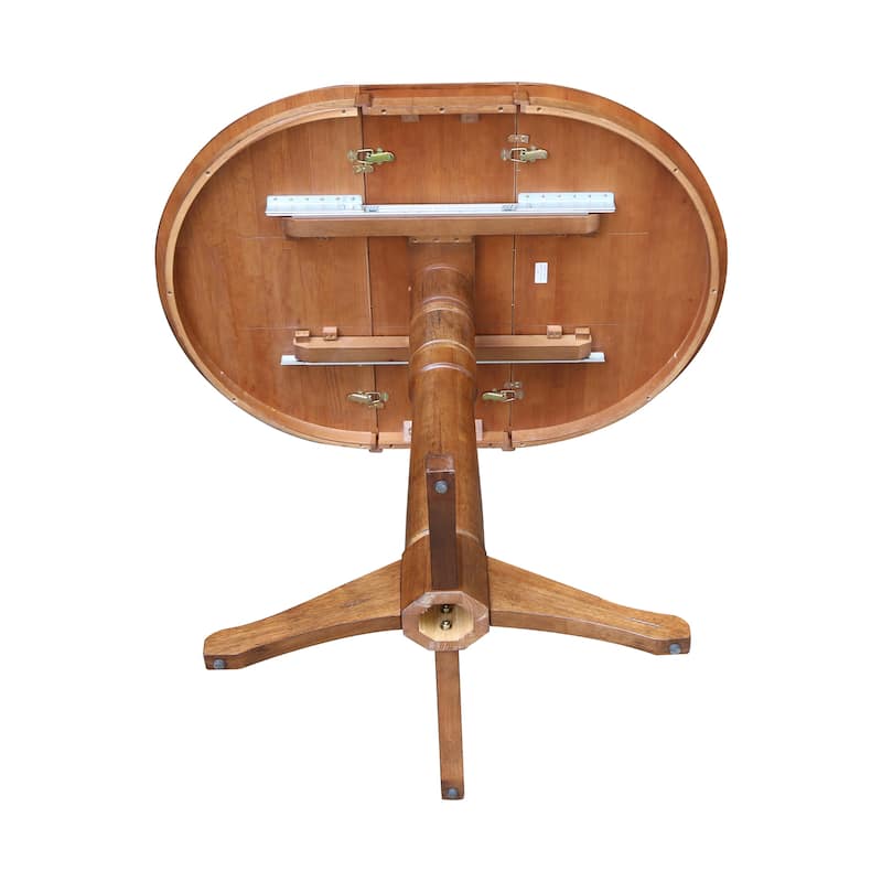 36" Round Top Pedestal Table with 12" Leaf