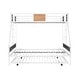 preview thumbnail 3 of 5, Metal Twin over Full Bunk Bed with Trundle/ Heavy-duty Sturdy Metal/ Noise Reduced/ Safety Guardrail/ Wooden Decoration