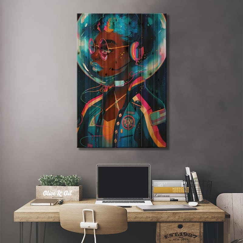 Wasa Print On Wood by Geneva B - Multi-Color