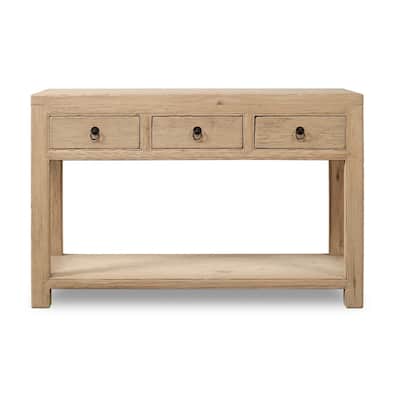 Capri 3 drawers sideboard weathered natural pinewood 51 inches
