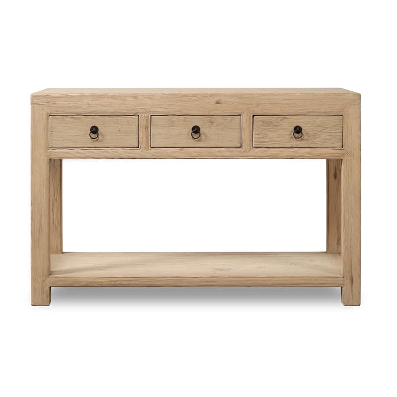 Capri 3 drawers sideboard weathered natural pinewood 51 inches