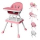 preview thumbnail 22 of 26, 8 in 1 Convertible High Chair for Babies & Toddlers Table Chair Set Pink