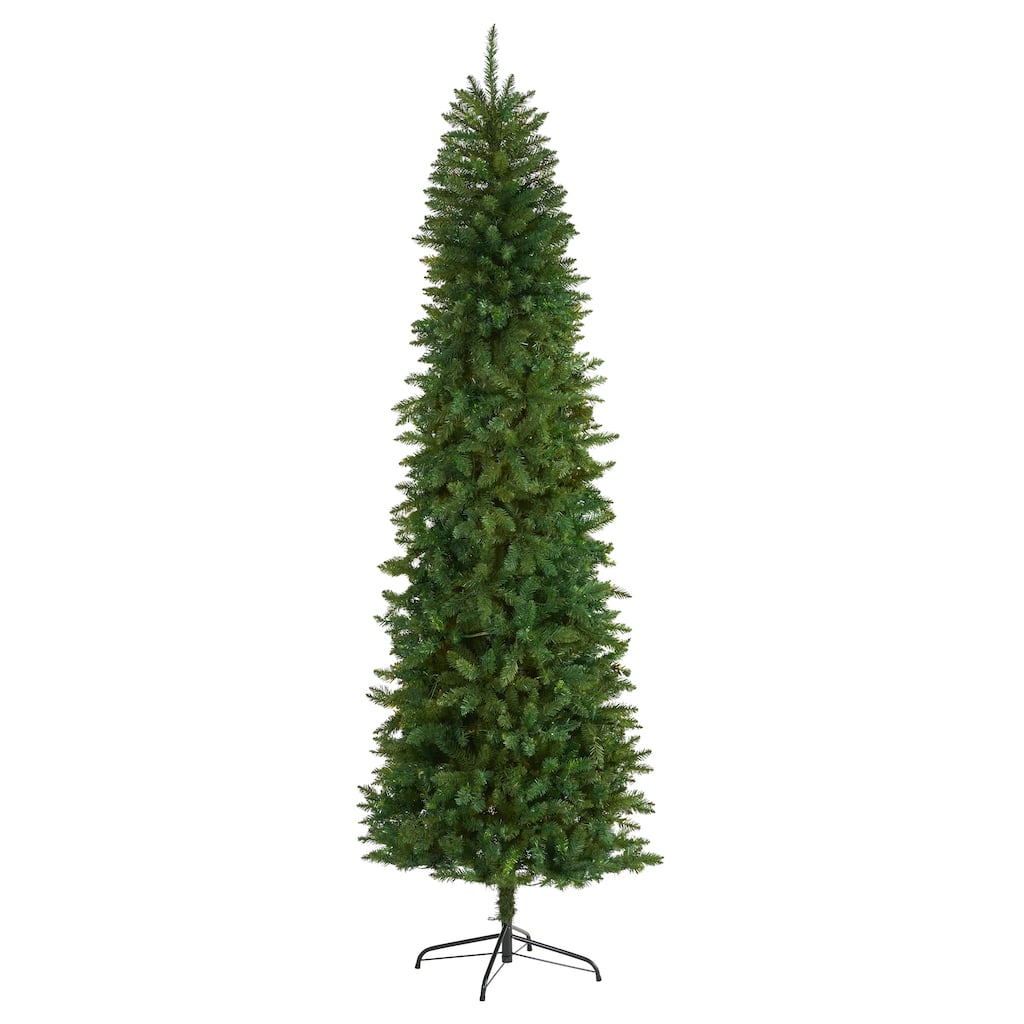 8' Slim Mountain Pine Artificial Christmas Tree, Unlit - 8 Foot