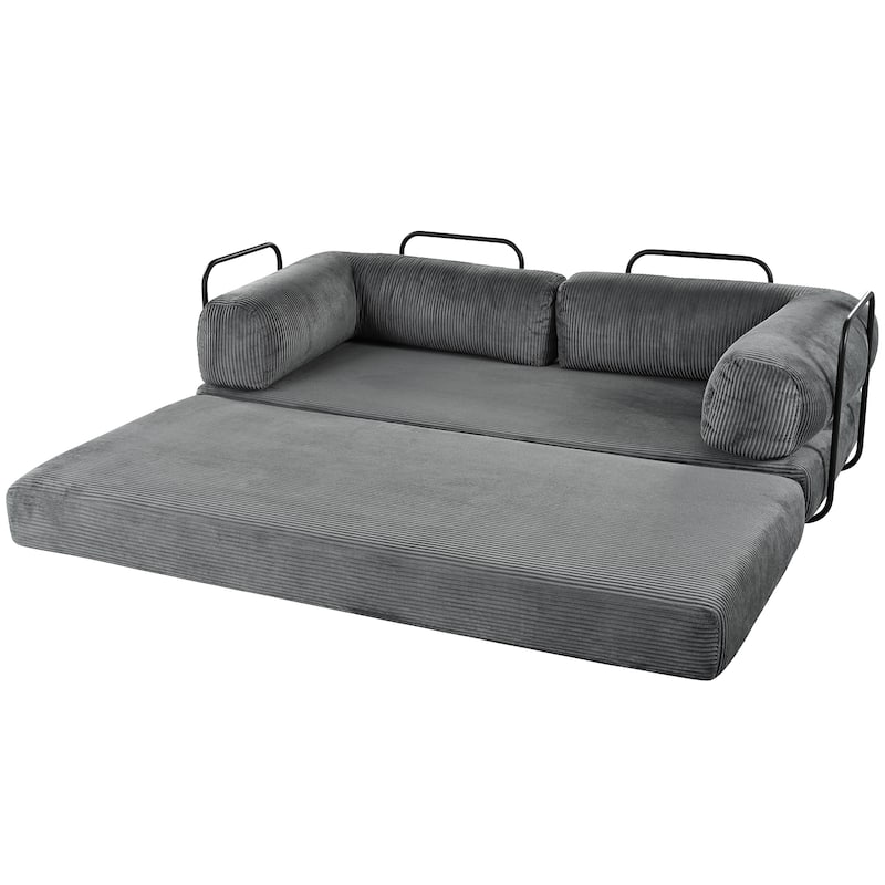 115" Polyester L-Shaped Modular Sectional Sofa Bed