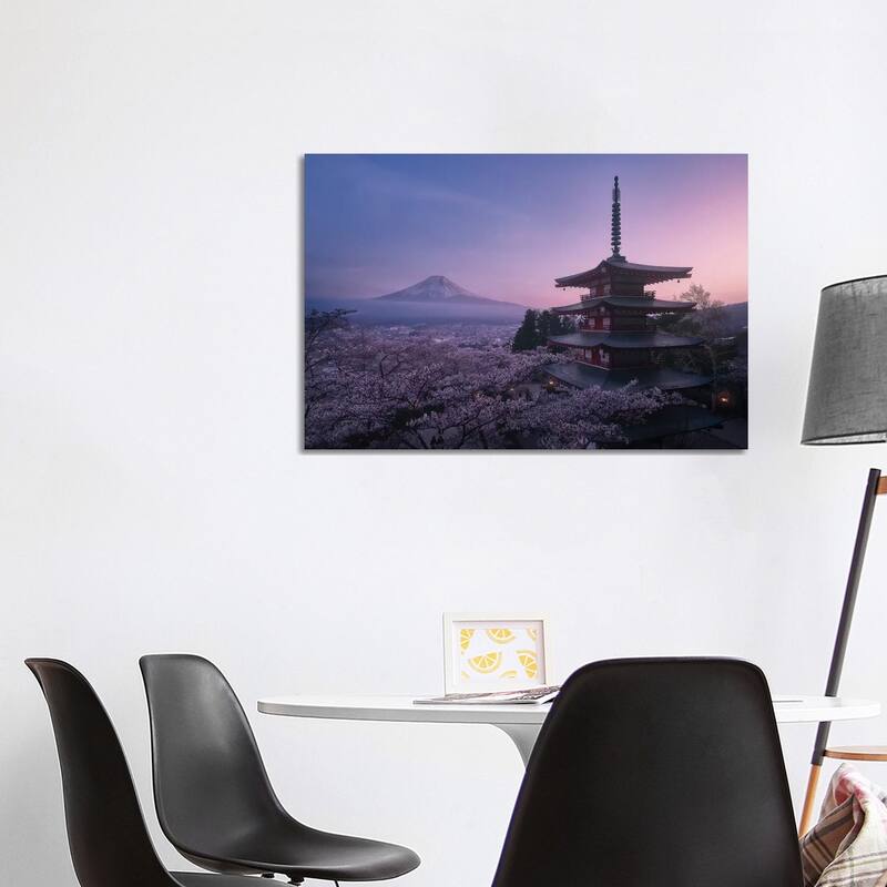 iCanvas "Mt Fuji Sakura" by Javier de la Torre Canvas Print - 26x40x1.5