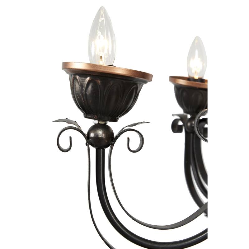 Metal Chandelier - Black - Roche River Decor