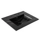 preview thumbnail 98 of 120, JONATHAN Y Aubert 3-Hole Rectangular Ceramic Single Sink Basin Vanity Top 24 in. - Black Marble Effect
