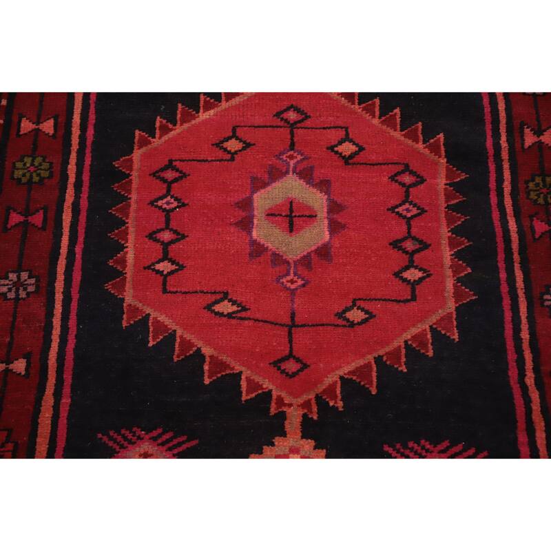 Hand Knotted Oriental 100% Wool Carpet Traditional Tribal Red Ardebil Runner Rug - 11' 3'' X 3' 5''