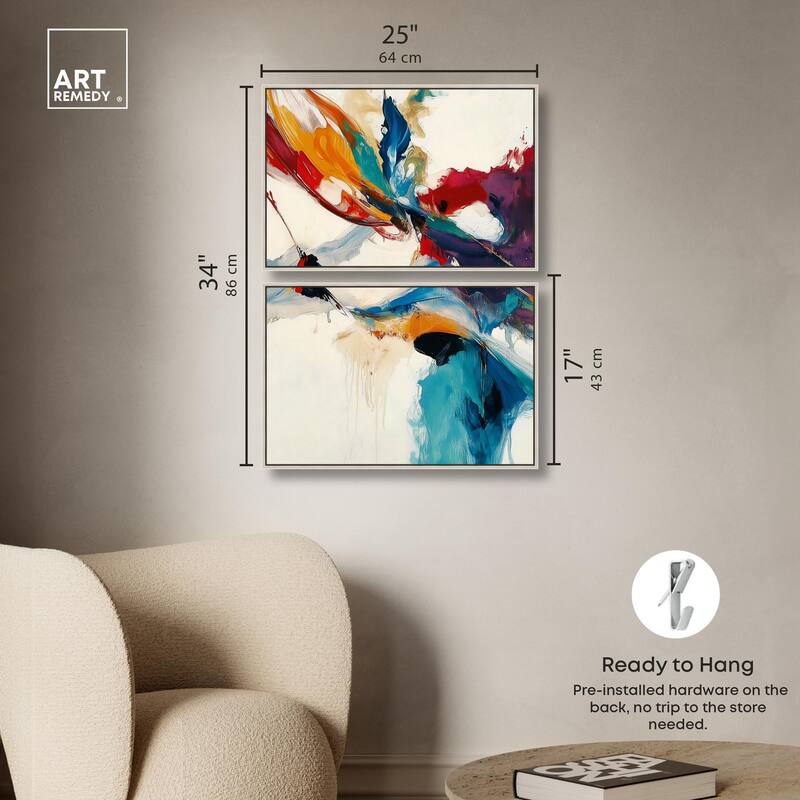 Vibrant Palette III Canvas Set of 2 by Art Remedy