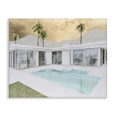 Stupell Modern Chic Pool View Canvas Wall Art Design By Michael Willett