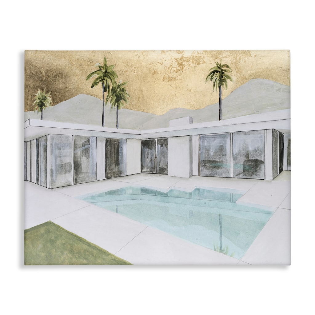 Stupell Modern Chic Pool View Canvas Wall Art Design By Michael Willett