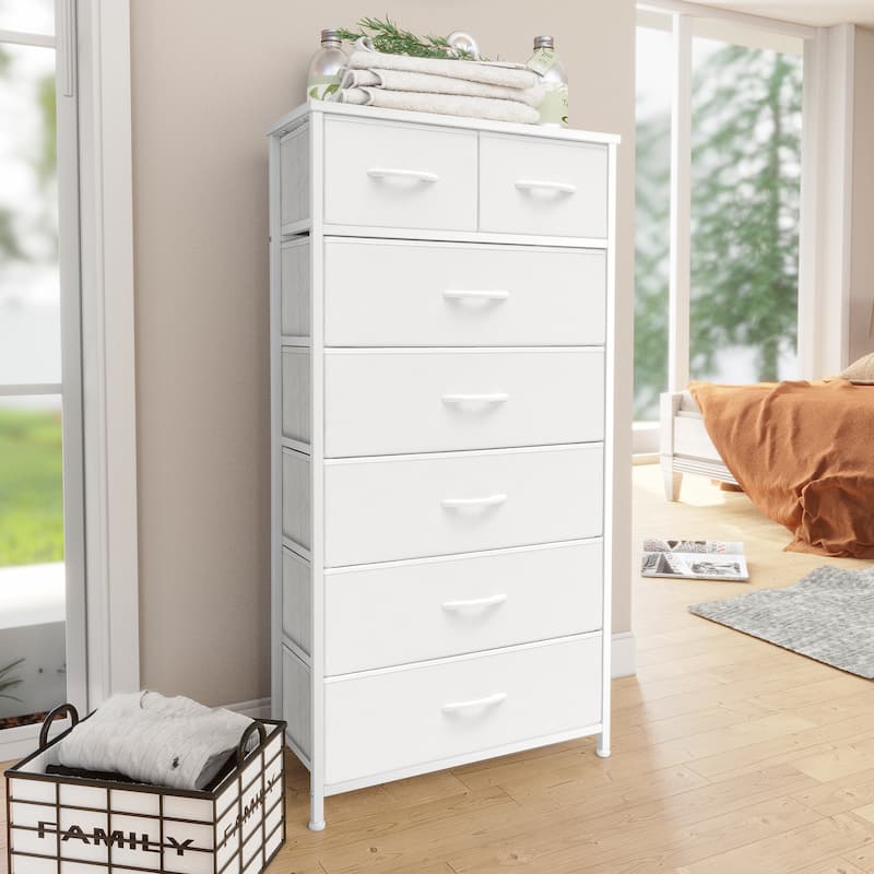 Pellebant 7-Drawer Storage Tower Organizer Chest Dresser - White - 7-drawer