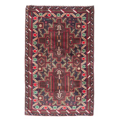 Teimani Brown Rug 3'0" x 5'2" - 3'0 x 5'2