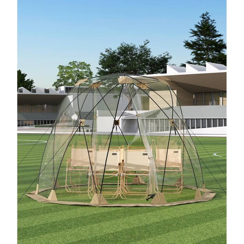 10x10 ft Pop Up Bubble Tent, 4-6 Person Camping Shelter - N/A - Clear