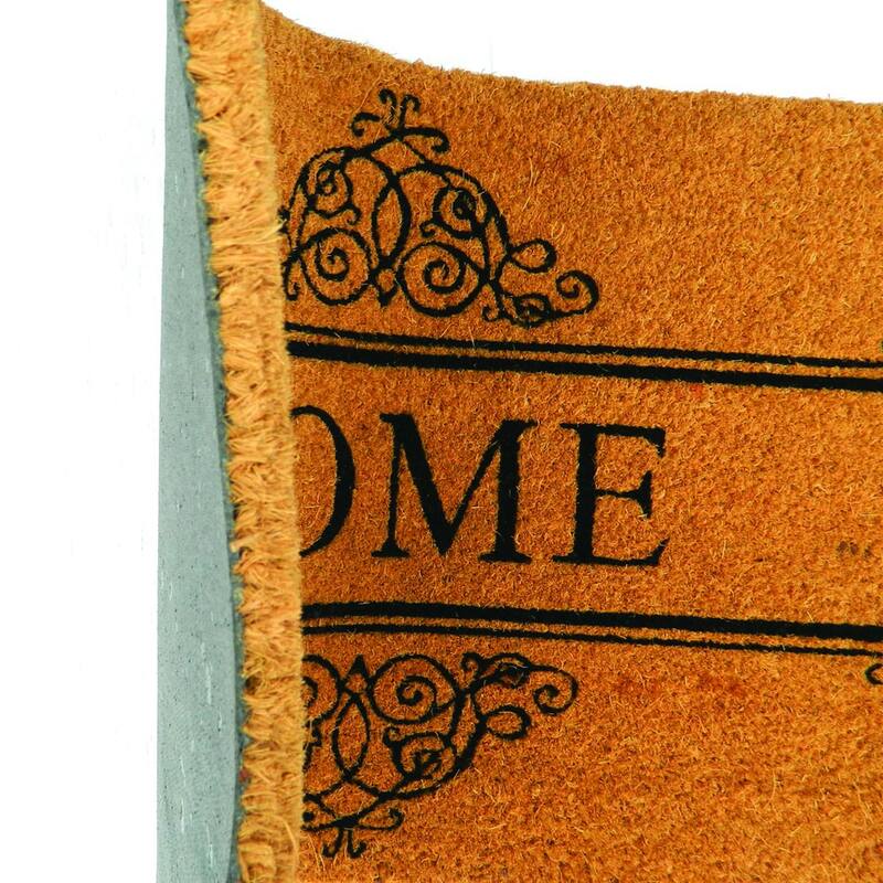 PVC Backed coir door mat natural printed - 18" X 30"