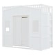 preview thumbnail 3 of 12, Twin Size Loft Bed with Wardrobe, Ladder, and Guard Rails, White